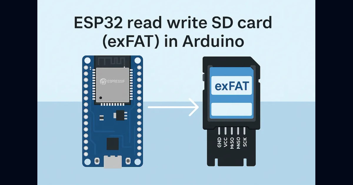 สอนใช้งาน ESP32 อ่าน — เขียน SD Card exFAT บน Arduino IDE